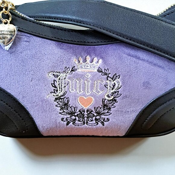 Juicy Couture Dusty Violet Chocolate Heritage Shoulder Bag NWT - Picture 5 of 12